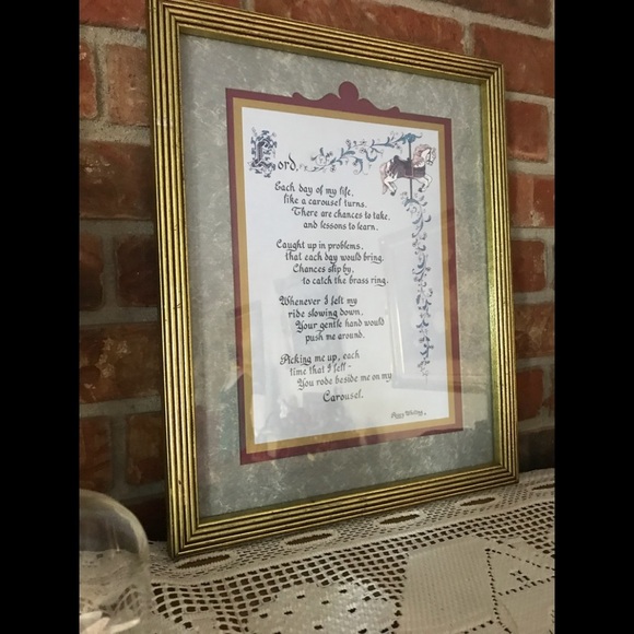 Rare Vintage Carousel Horse Prayer Collector Wall Picture - Picture 2 of 7